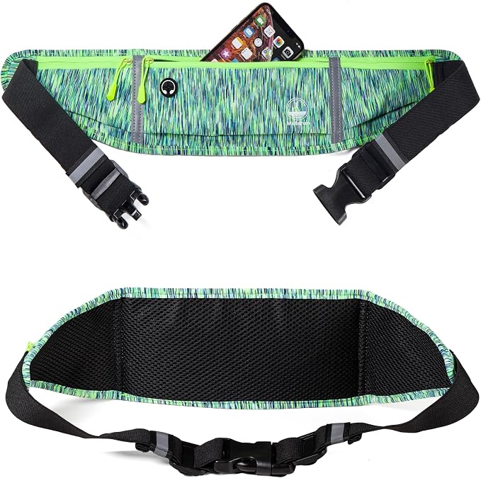 Running Belt Slim Fanny Pack Jogging Pouch Phone Holder Waist Pack - Green - Image 4