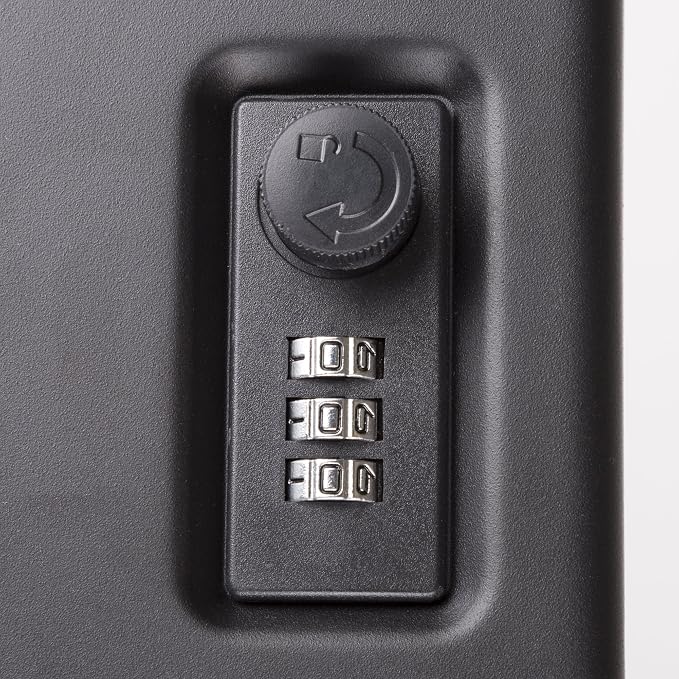 Stalwart Portable Gun Safe – Top Opening Personal Steel Travel Combination Lock Box with 1500 Pound Test Tether Cable for Car, Desk or Home - Image 5