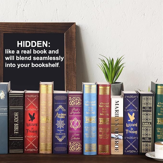 Pride and Prejudice Book Safe with Real Pages, Key Lock Metal Secret Box | Hidden safe box and hollow storage compartment for cash money. Decorative book box stash case for passport savings. - Image 3