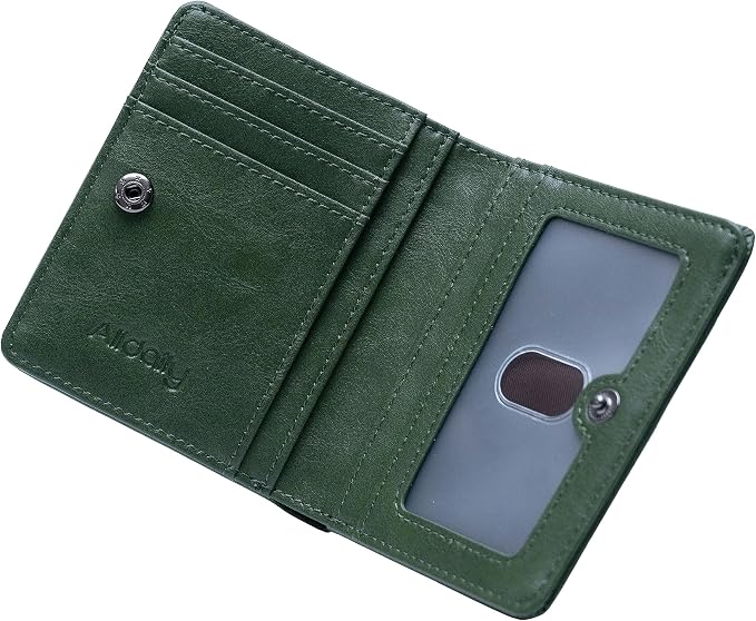 Alldaily Small RFID Wallet for Women Slim Compact Bifold Pocket Ladies Travel Mini Purse (Green) by Alldaily