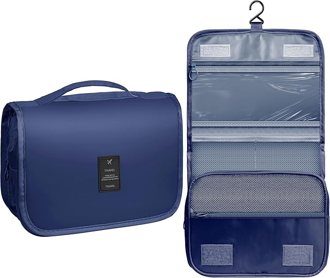 Toiletry Bag Travel Bag with Hanging Hook for Women Men,Royal Blue | Waterproof Small Capacity Hanging Multifunctional Makeup Bag for Toiletries, Portable Cosmetic Bag Travel Organizer by Unknown