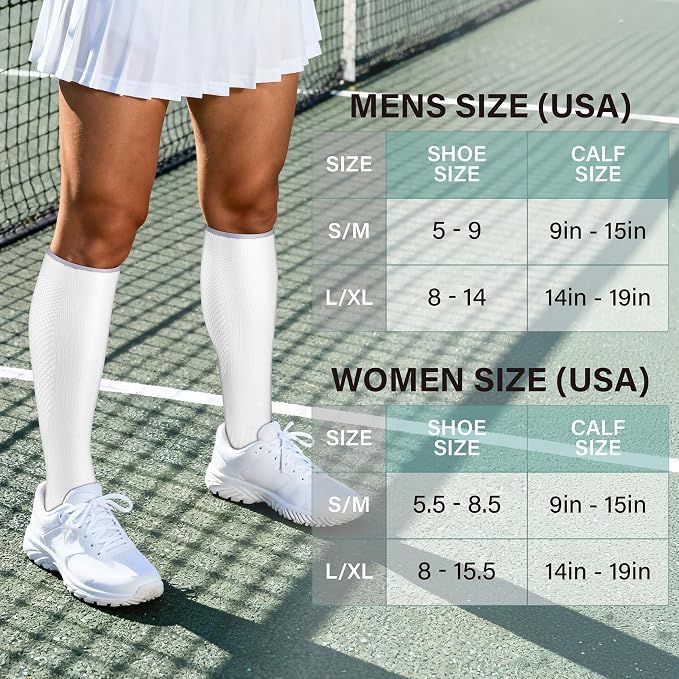 Acture 6 Pack Compression Socks for Women and Men - Knee High for Medical, Running, Nurses, Travel - Image 3