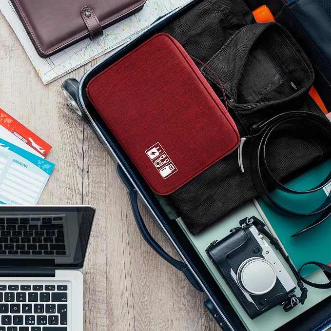 SELLYFELLY Electronics Organizer Travel Universal Cable Organizer Bag Waterproof Electronics Accessories Storage Cases for Cable, Charger, Phone, USB, SD Card, Hard Drives, Power Bank, Cords - Image 9