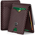 GSOIAX Slim Wallet for Men Rfid Blocking Leather Bifold Front Pocket Carbon Fiber Men's Money Clips Credit Card Holder With Gift Box by GSOIAX