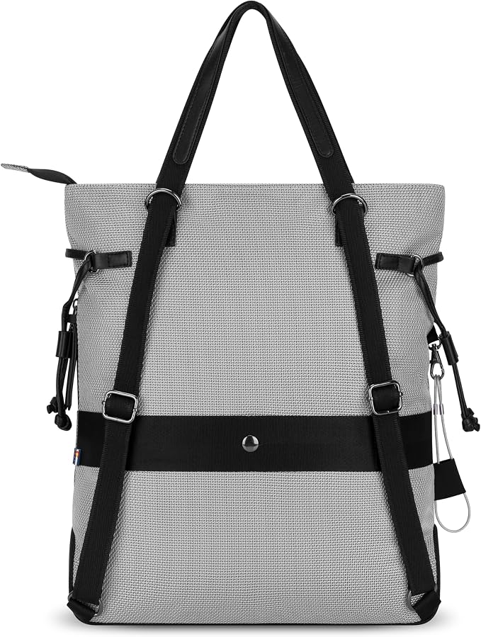 Sherpani Tempest, Anti Theft Convertible Backpack Tote, 14L Travel Backpack, Travel Gifts for Women, Handbags, RFID Protection, Metal Hardware, Fits 15” Laptop (No Sleeve) (Sterling) - Image 4