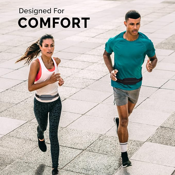 Back Bay Slim Running Belt for Women & Men [Fits ALL Phones], Runners Fanny Pack for Men, Money Belt, Running Gear Gift, Waist Bag Workout Gear, iPhone Runner's Phone Holder Waist Pack - Image 6