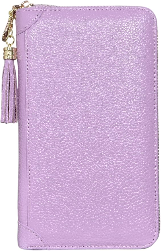 Easyoulife Credit Card Holder Wallet Womens Zipper Leather Case Purse RFID Blocking - Image 2