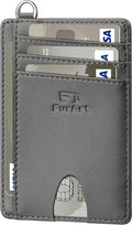 FurArt Slim Minimalist Wallet RFID Credit Card Holder for Men | slim minimalist compact rfid id window thin by FurArt