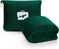 EverSnug Travel Blanket & Pillow 68x42 - Premium Ultra-Soft Microfleece 2 in 1 Compact & Packable Flight Blanket with Soft Bag Pillowcase, Hand Luggage Sleeve and Backpack Clip (Forest Green) by EverSnug