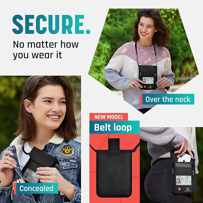 Neck Wallet, Travel Pouch For Passport Holder And Documents, Travel Neck Wallet For Traveling Women - Image 2