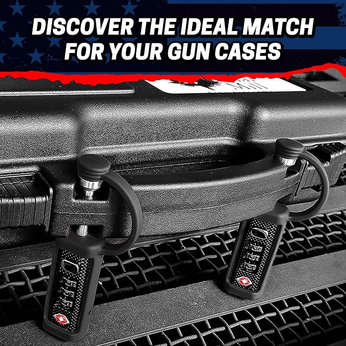 Cut-Resistant Gun Lock, TSA Approved Tamper-Proof Child-Safe Padlock, Black - Image 4