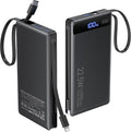 10000mAh Power Bank Built-in 2 Cables, 22.5W PD Slim Fast Portable Charger | USB C Battery Pack, Travel Essentials PD Fast Charging Powerbank Compatible with iPhone 17 16 Plus Pro Samsung iPad(1 Pack) by TEMINICE