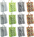 Travel Shoe Bags, Set of 12, Large Oxford Fabric Storage Bags with Zipper and Handle, Water-Resistant Pouches (Colorful patterns) by Palmhomee