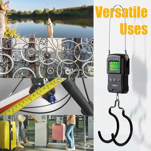 CyclingDeal Backlit LCD Display Digital Bike Scale - Electronic Balance with Double Hanging Hook Measures in kg, lbs, jin, oz - More Stable & Accurate - Max. Load Capacity 165lbs with Measuring Tape - Image 6