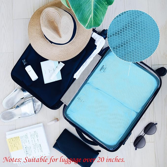 Packing Cubes Set, 2 Pcs Packing Organizers Set for Suitcases (Bright blue) - Image 4