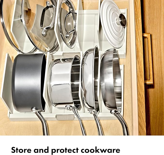 OXO Good Grips Adjustable Cookware Organizer, Pot and Pan Organizer - Image 4