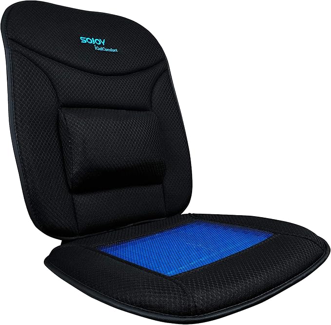 Truck Seat Cushion – Gel Memory Foam Seat Pad with Lumbar & Back Support, for Office Chair, Car & Semi-Truck, Pain Relief & All-Day Comfort - Image 4