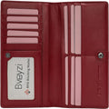 Bveyzi Ultra Slim Thin Leather RFID Blocking Credit Card Holder Bifold Clutch Wallets for Women by Bveyzi