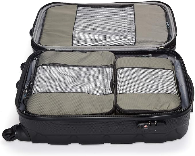 Travel Wise Packing Cubes for Travel - 5 Piece Set with Pattern Design, Lightweight Ripstop Nylon Luggage Organizers with Mesh Panel, Small Medium Large Sizes - Image 5