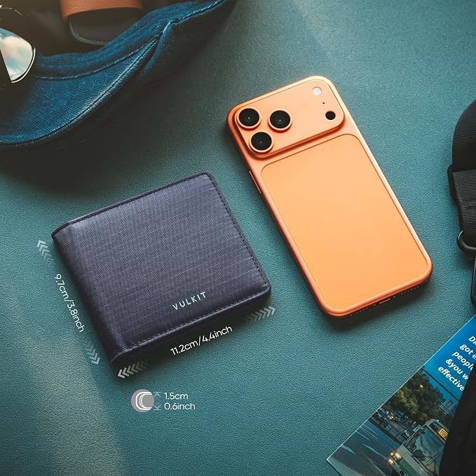 VULKIT Lite Wallet, RFID Blocking Bifold Wallets, Minimalist, Water-repellent & Wear-resistant - Image 6