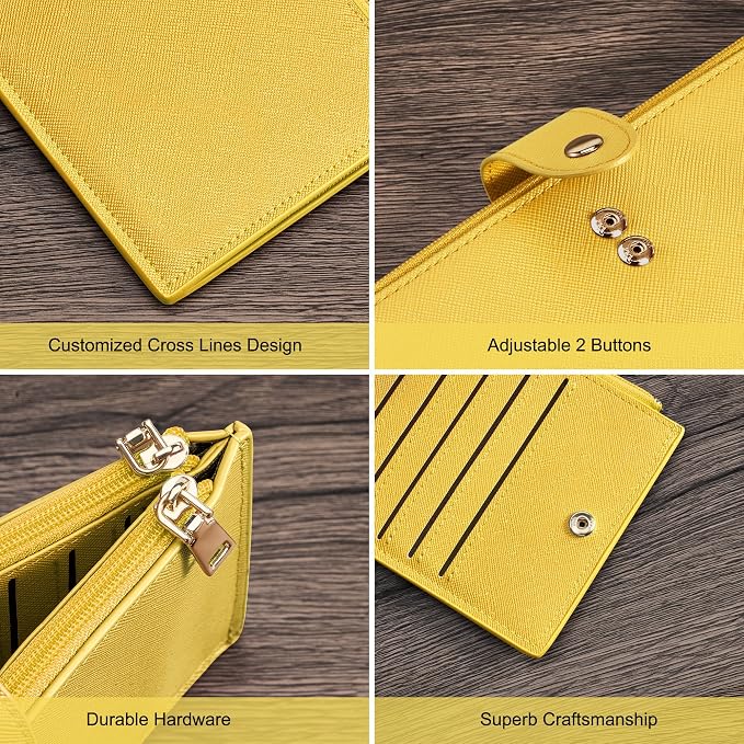 Travelambo RFID Wallet Women Large Size Bifold Multi Card Wallet Case with Zipper Pocke Credit Card Holder for Women - Image 6