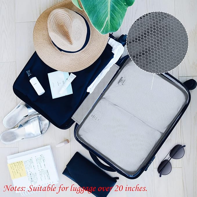 Packing Cubes Set, 2 Pcs Packing Organizers Set for Suitcases (Grey) - Image 4