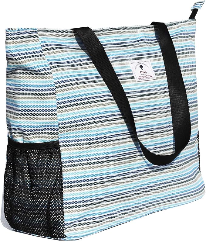 ESVAN LARGE BEACH BAG Water Resistant Lightweight 20 inch Women Oversize Tote Bag for Gym Beach Travel Pool Yoga Nurse - Image 7