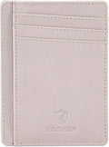 Front Pocket Wallet for Men Women Slim Minimalist Real Leather RFID Blocking Credit Card Holder by Cochoa