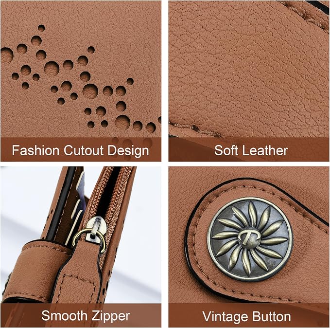 Tipmile Small Wallet for Women Bifold RFID Blocking Card Holder Leather Wallets with Zipper Coin Pocket - Image 6