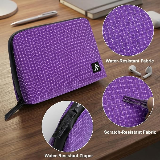 simtoper Electronic Organizer Travel Case – Waterproof Cable Bag for Cord, Charger, Hard Disk, Power Bank – Small Tech Storage for Travel, Backpack, Business Trip, Airplane - Image 3