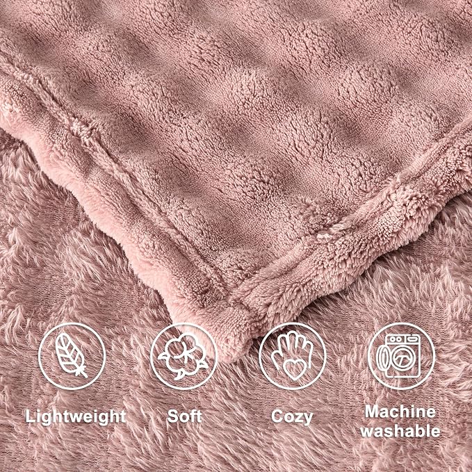 Soft Cozy Travel Blanket for Airplane Train and Car, Dusty Pink | Lightweight, Blanket or Pillow 2 in 1, Compact with Portable Bag Pillowcase, with Luggage Sleeve and Backpack Clip - Image 7