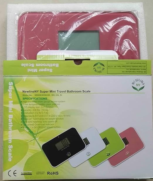 NewlineNY Auto Step On Super Mini Travel Bathroom Scale, 5.25" x 8.5" SBB0638SM: Strawberry Ice - Image 8