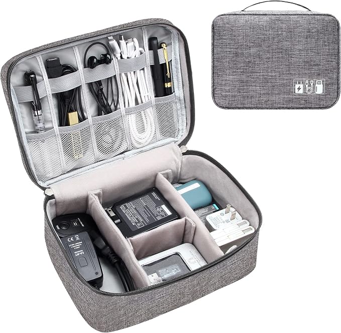Electronics Organizer Travel Cable Organizer Bag Waterproof Portable Digital Storage Bag Electronic Accessories Case Cable Charger Organizer Case by YOUBDM