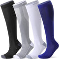 CS CELERSPORT 3/4 Pairs Compression Socks for Men Women Size 6-12 | Knee High Support Socks for Running Nurses Pregnancy Travel Daily Wear by CSCELERSPORT