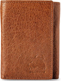 BULL GUARD Leather Trifold Wallets For Men with ID and RFID Blocking Crafted with Buffalo Top Grain Cowhide Premium Leather with Tight Stitching - Compact, Durable and Secure Everyday Carry by BullGuard