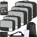 BAGAIL 9 Set Packing Cubes with Packing List Luggage Packing Organizers for Travel Accessories (Black) by BAGAIL