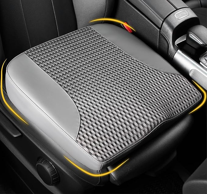 Lofty Aim Car Seat Cushion, Car Seat Pillow, Automotive Cushion | Memory Foam Car Seat Cushion for Long Driving, Butt Pillow for Pain Relief, Driver Seat Cushion for Car, Office, Dark Gray by LoftyAim