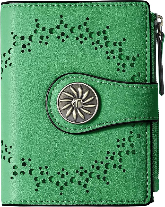 Tipmile Small Wallet for Women Bifold RFID Blocking Card Holder Leather Wallets with Zipper Coin Pocket by Tipmile