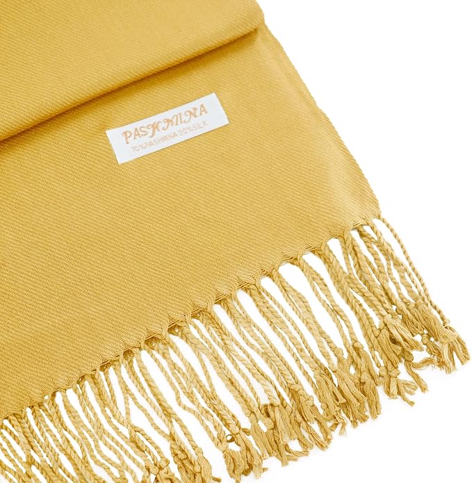 Soft Silky Pashmina Shawl Wraps Solid Colors Scarf for Wedding Evening Dresses - Image 3