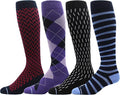 Dr. Motion 4 Pairs Men's Athletic Traveler Graduated Compression Knee High Socks by Dr.+Motion