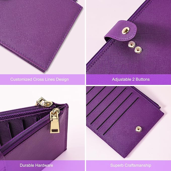 Travelambo RFID Wallet Women Large Size Bifold Multi Card Wallet Case with Zipper Pocke Credit Card Holder for Women - Image 6