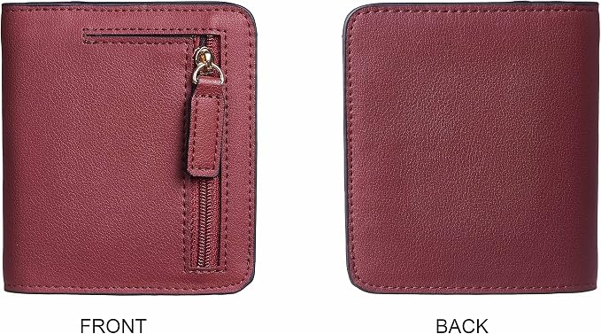 Gostwo Small Wallet for Women, Slim Bifold Credit Card Holder, Compact RFID Blocking Cash Wallet, Billfolds Thin Leather Zipper Pocket, Mini Wallet Gift for Ladies Teen Girls Travel with ID Window - Image 5