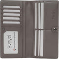 Bveyzi Ultra Slim Thin Leather RFID Blocking Credit Card Holder Bifold Clutch Wallets for Women by Bveyzi