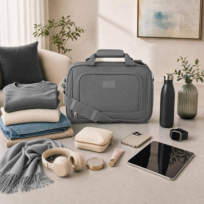 U.S. Traveler Rio 14" Travel Tote Bag, Lightweight 1200D Carry-On Bag for Women & Men - Image 3