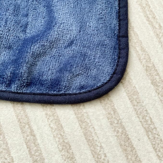 Travel Blanket Pillow 60x50 Inches Rolled Premium Soft Plush Airplane Throw Traveling Essentials Compact in a Bag Essential Gifts for Women & Toddler Airplane Accessories (Navy Blue) - Image 4