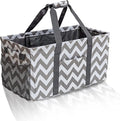Extra Large Utility Tote Bag, Reusable Grocery Bags Foldable,Upgraded Metal Frame, With Sturdy Handles Reinforced Bottom Heavy Duty Oxford Fabric Moving Shopping Bags, Grey and White Ripples by JoyfolDay