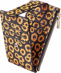 Chelmon Women's RFID Slim Card Holder Wallet | Thin Bifold Multi Card Case with Zipper Coin Pocket Purse for Women(Sunflower) by Chelmon