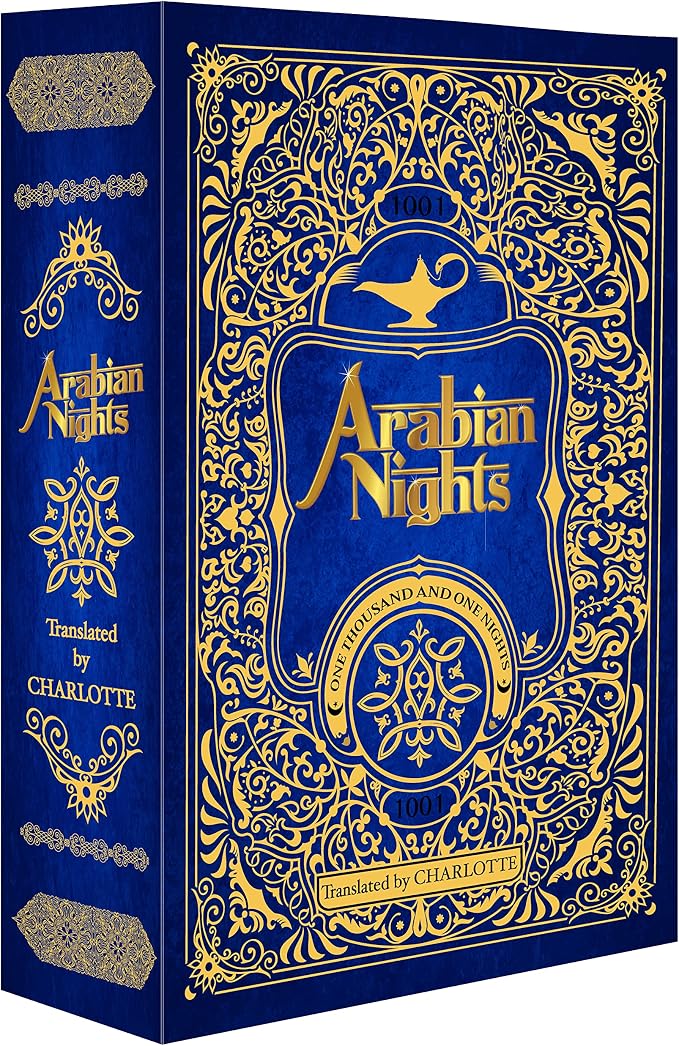 Arabian Nights Diversion Safe with Real Pages, Key Lock Metal Book Safe | Hidden safe box and hollow storage compartment for cash money. Decorative book box stash case for passport savings. by Ulixu