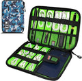 Electronics Organizer,Travel Cord Organizer Pouch,Cable Organizer Bags | Travel Electronic Accessories Storage Case for Cables, Cords, Charger, Phone (Camo Blue) by Miavers