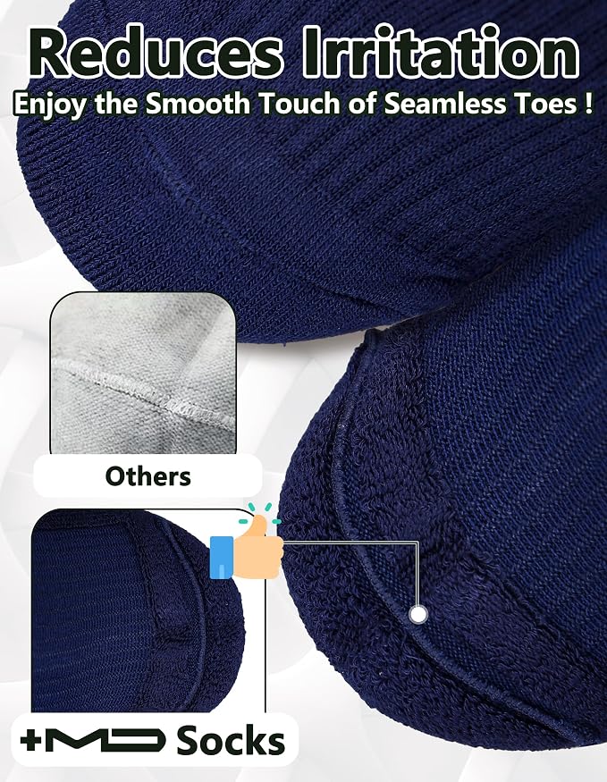+MD 3 Pairs Bamboo Viscose Compression Socks for Women Men 15-20mmHg Knee High Support Stockings for Pregnancy Nurse Travel - Image 5